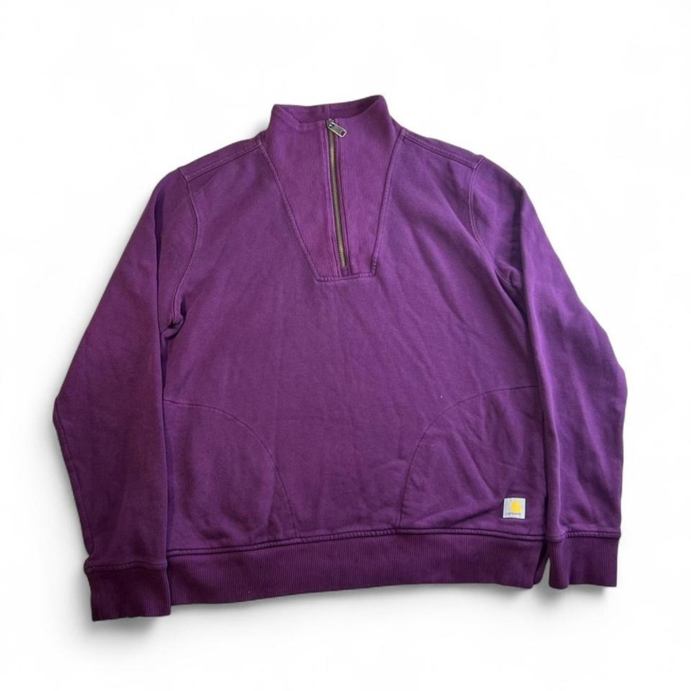 Women's Carhartt purple quarter zip sweatshirt Size M